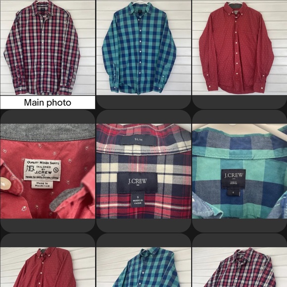 J. Crew | Lot of 3 Casual Button Long Sleeve Down Men’s Small Tops with Vintage